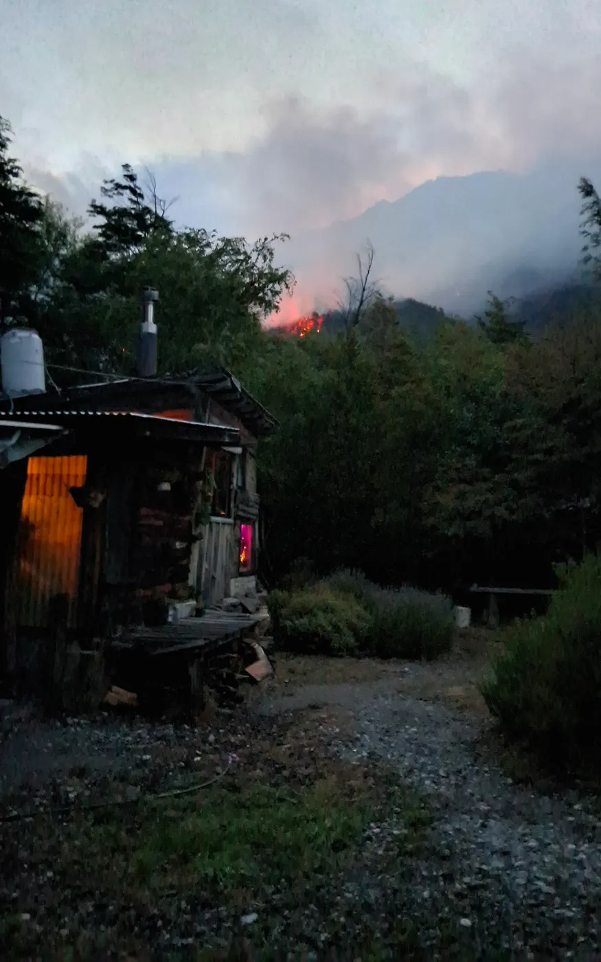 January — the fire reaching home
